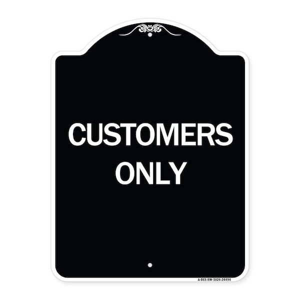 Signmission Designer Series Customers Only, Black & White Heavy-Gauge Aluminum Sign, 24" x 18", BW-1824-24494 A-DES-BW-1824-24494 - main
